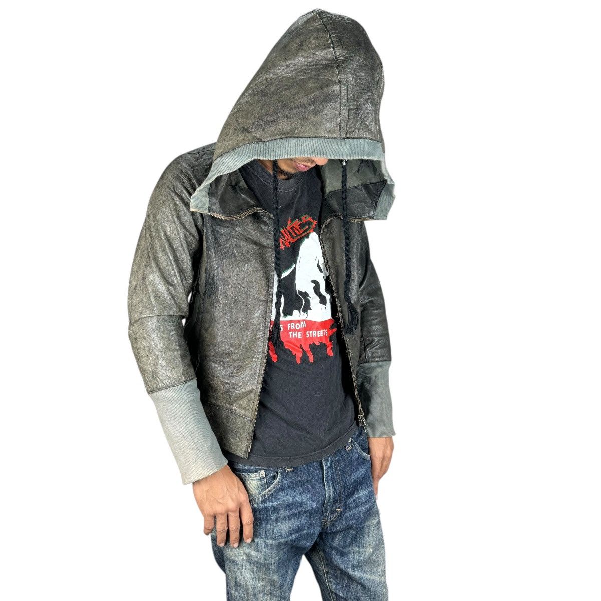 If Six Was Nine 🌟REAL POINT HOODIE GOAT LEATHER JACKET Size US S / EU 44-46 / 1 - 1 Thumbnail