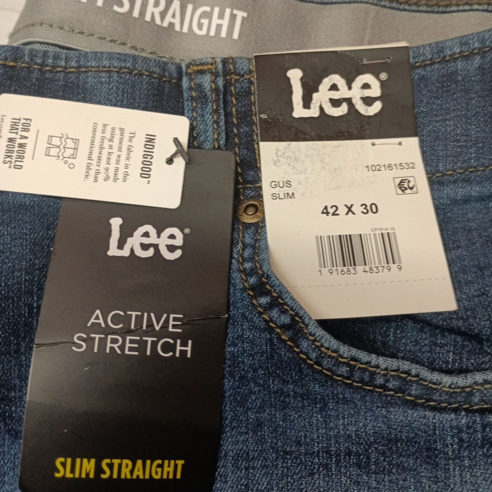 Lee Lee Slim Straight Jeans Men's Size 42x30 Blue Motion Flex Size US 42 / EU 58 - 2 Thumbnail