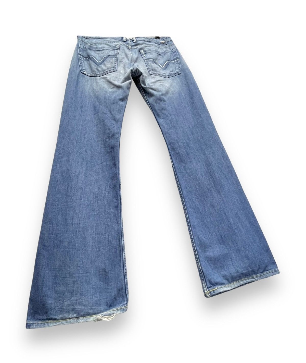 Diesel RARE💥Vintage DIESEL ZATHAN FLARE Distressed Clawmark Denim Size US 32 / EU 48 - 9 Thumbnail