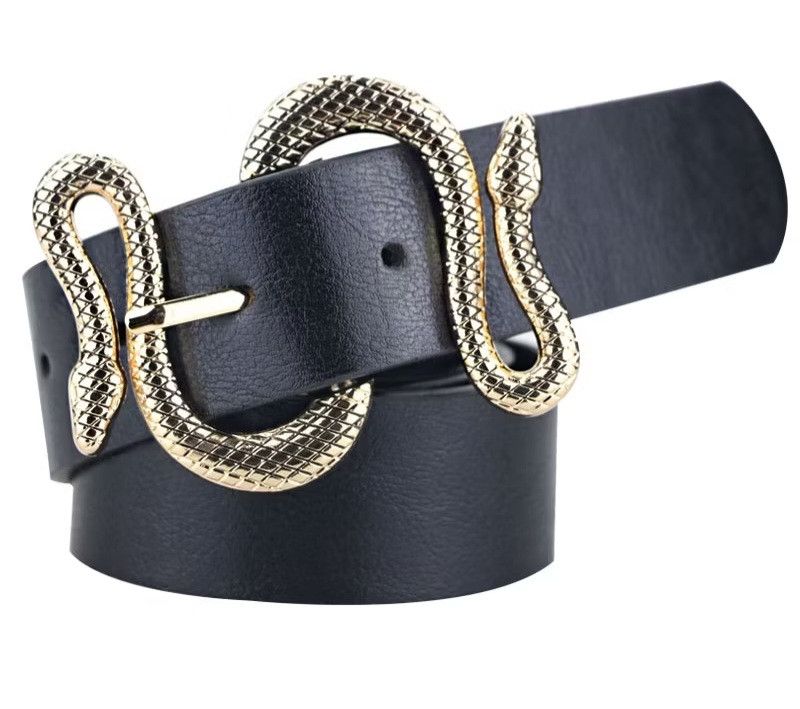 Japanese Brand Gold Black 120 cm streetwear belt Size ONE SIZE - 1 Thumbnail