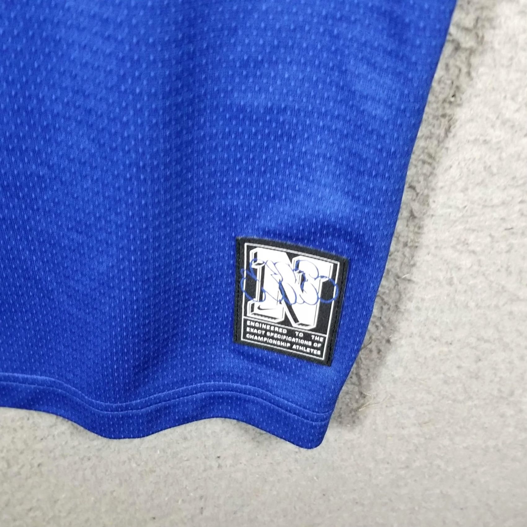 Nike Nike Dri-FIT Basketball Jersey Mens M Blue White Tank Sleeveless Crew Neck Graphic Print Size US M / EU 48-50 / 2 - 3 Thumbnail