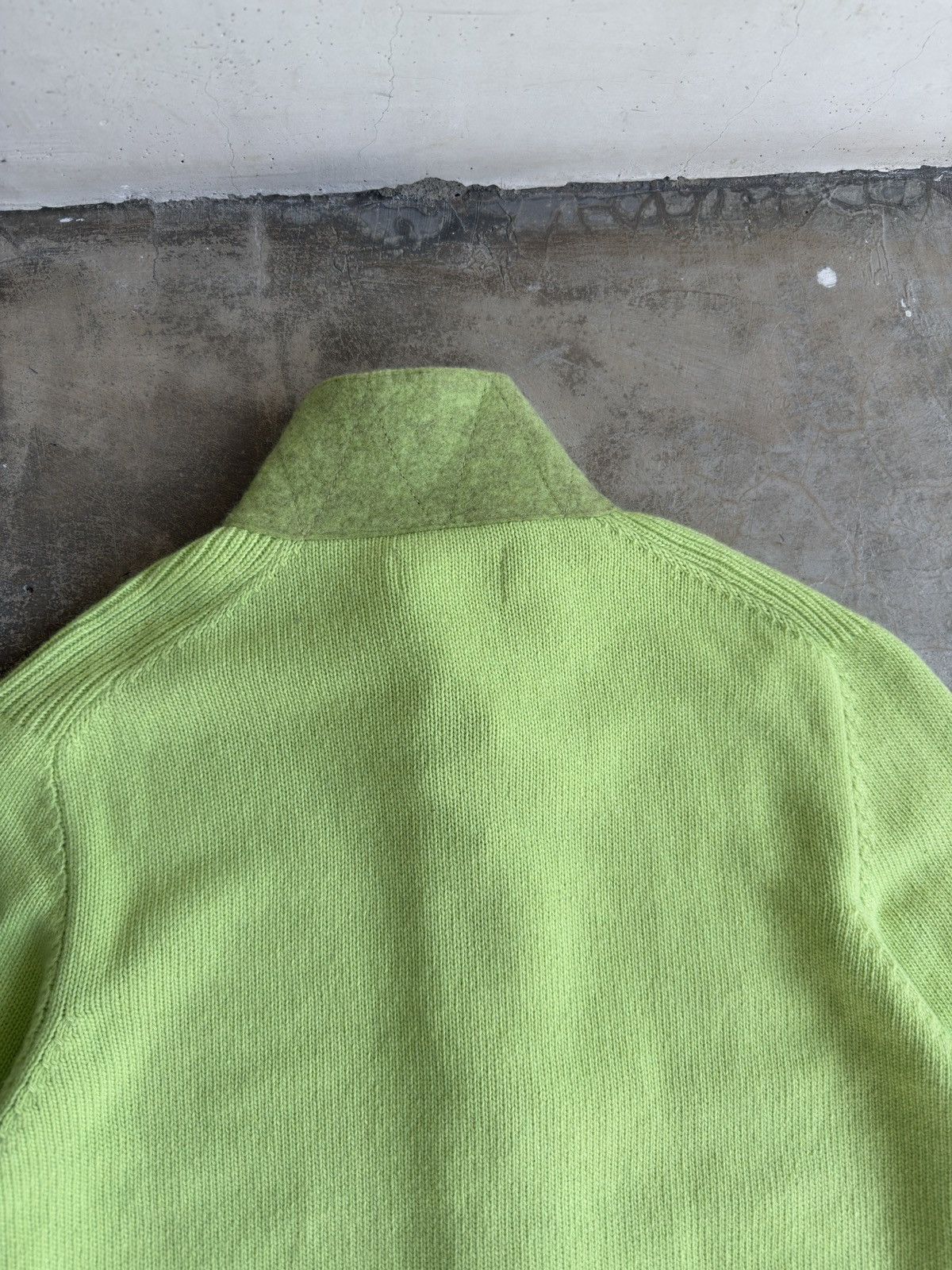 Stone Island Stone Island Wappen Zip up Long sleeved knit In Neon Green Size US XL / EU 56 / 4 - 18 Thumbnail