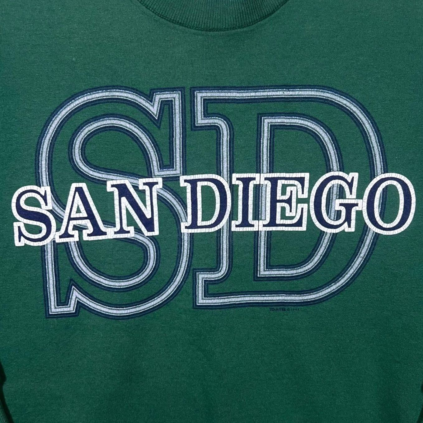 Hanes Vintage Hanes San Diego Souvenir Graphic Green Sweatshirt M Medium Pullover US Made Mens Size US M / EU 48-50 / 2 - 3 Thumbnail