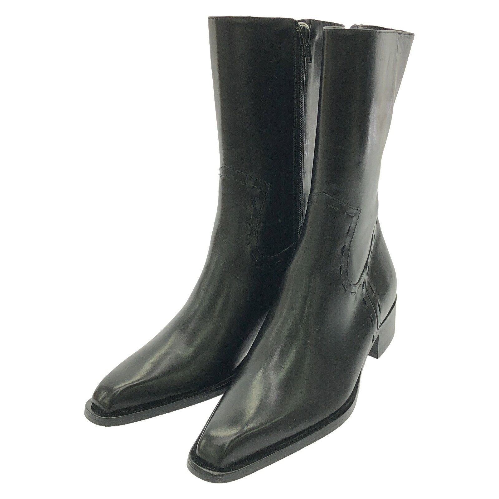 Maxmara Max Mara Leather Boots Leather Shoes in Black, Women's