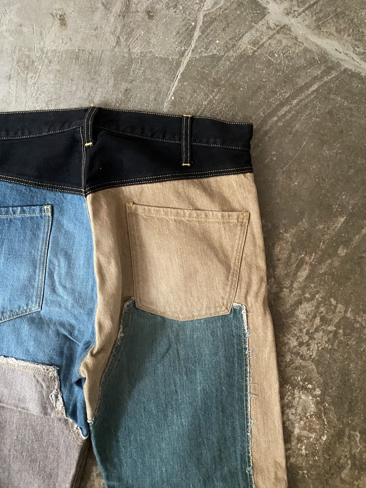 Japanese Brand Khoki Denim Patchwork Jeans Kapital Sillage Kiko Kostadinov Size US 34 / EU 50 - 8 Thumbnail