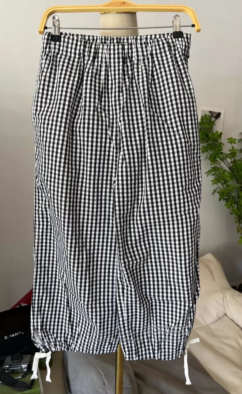 Comme des Garcons Comme Des Garcons size XS Cotton check casual pants, black Size 23" - 2 Thumbnail