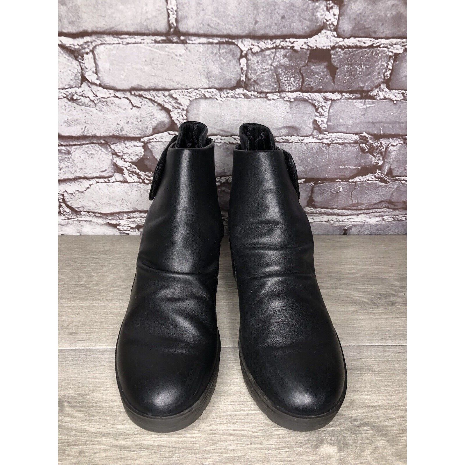 Other IGI&CO Black Leather High Wedge Strap Booties Boots Women Sz Size US 6.5 / IT 36.5 - 20 Thumbnail