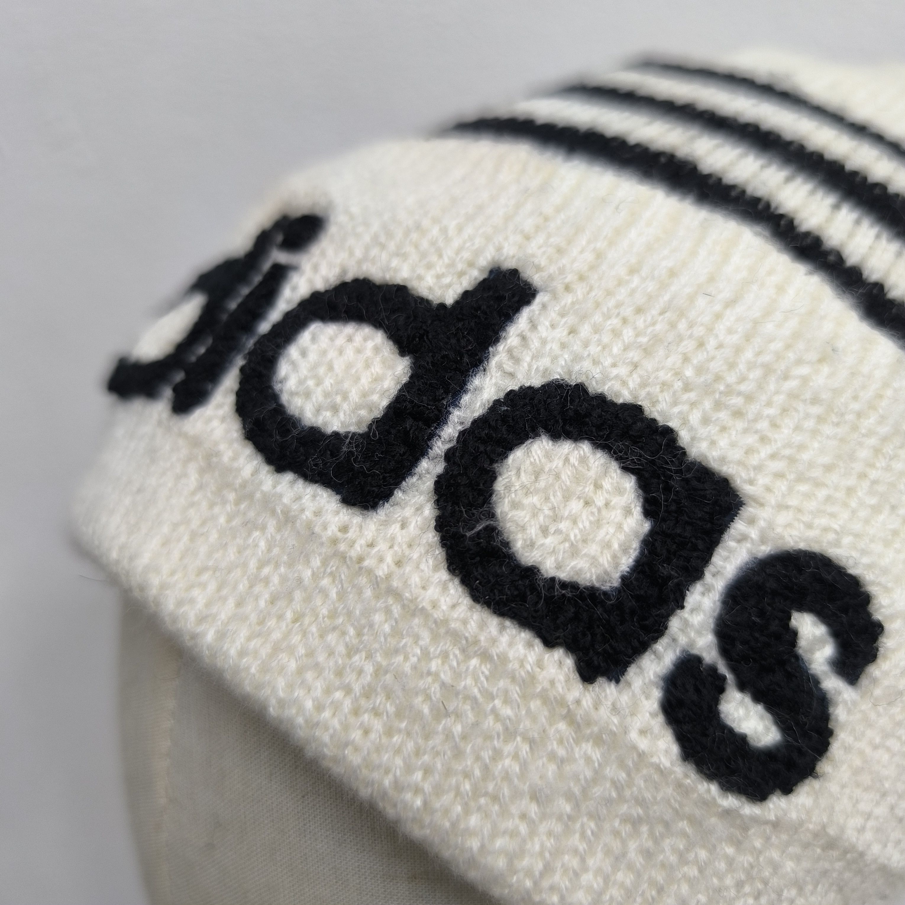 Adidas 🌟Vintage adidas spellout 3 stripes beanie hat Size ONE SIZE - 3 Thumbnail