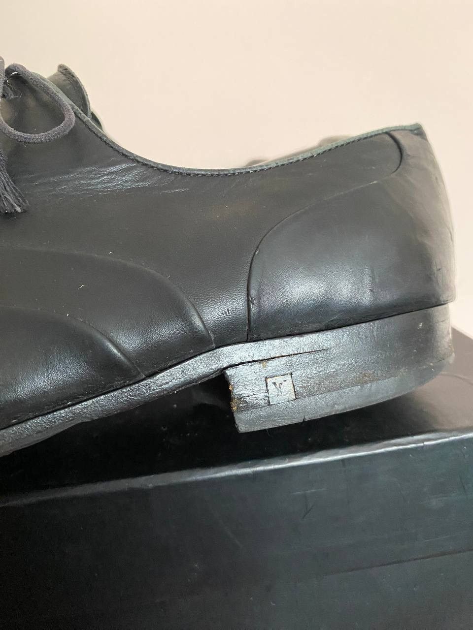 Louis Vuitton Vintage Mens LOUIS VUITTON Oxford shoes Leather black Size US 8.5 / EU 41-42 - 4 Thumbnail