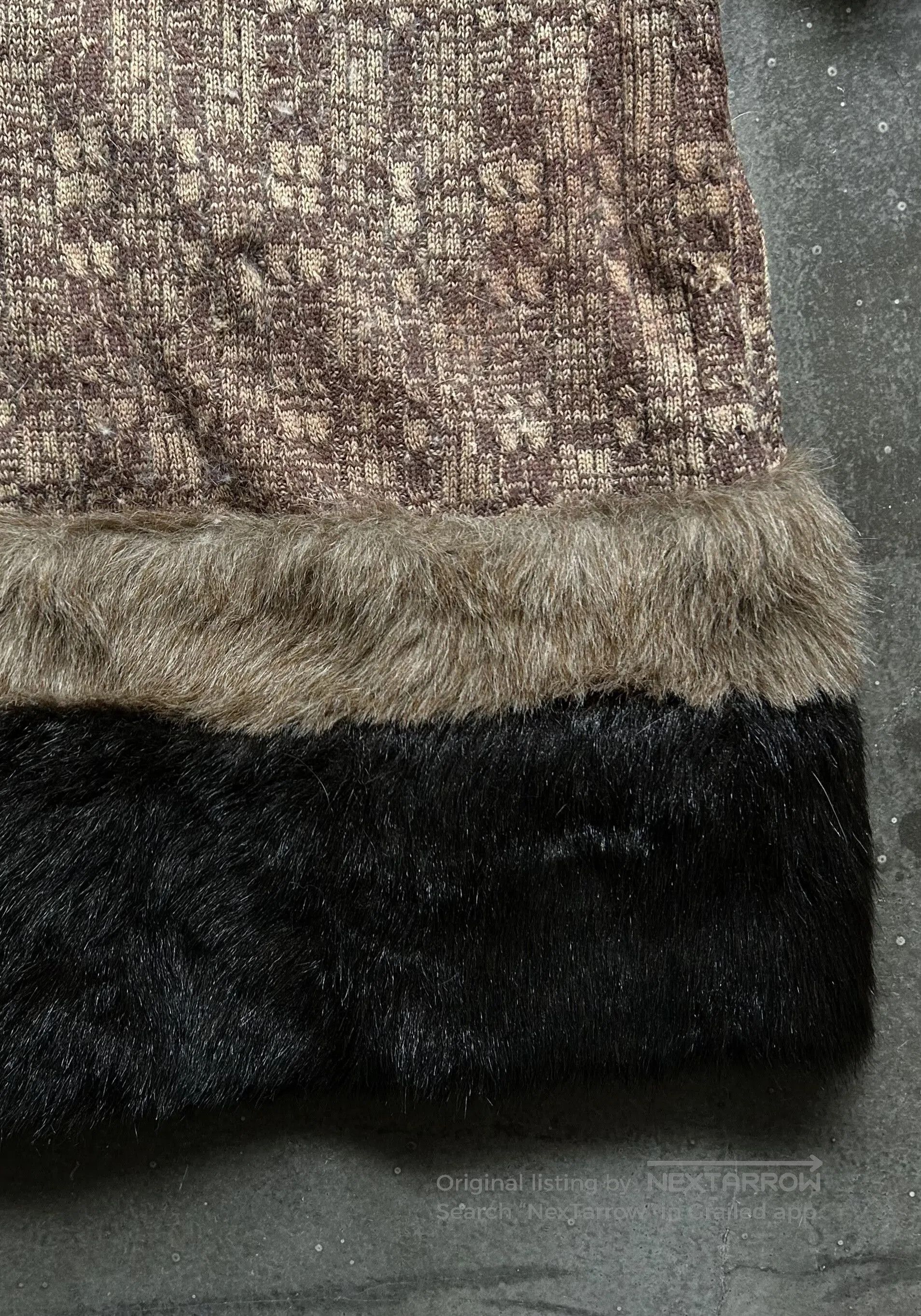 Japanese Brand knitted woven dress with fur sleeves. Size M / US 6-8 / IT 42-44 - 9 Thumbnail