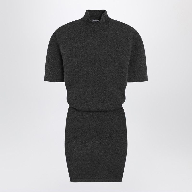 Jacquemus Jacquemus Dark Grey Wool And Cashmere Dress Size M / US 6-8 / IT 42-44 - 1 Thumbnail