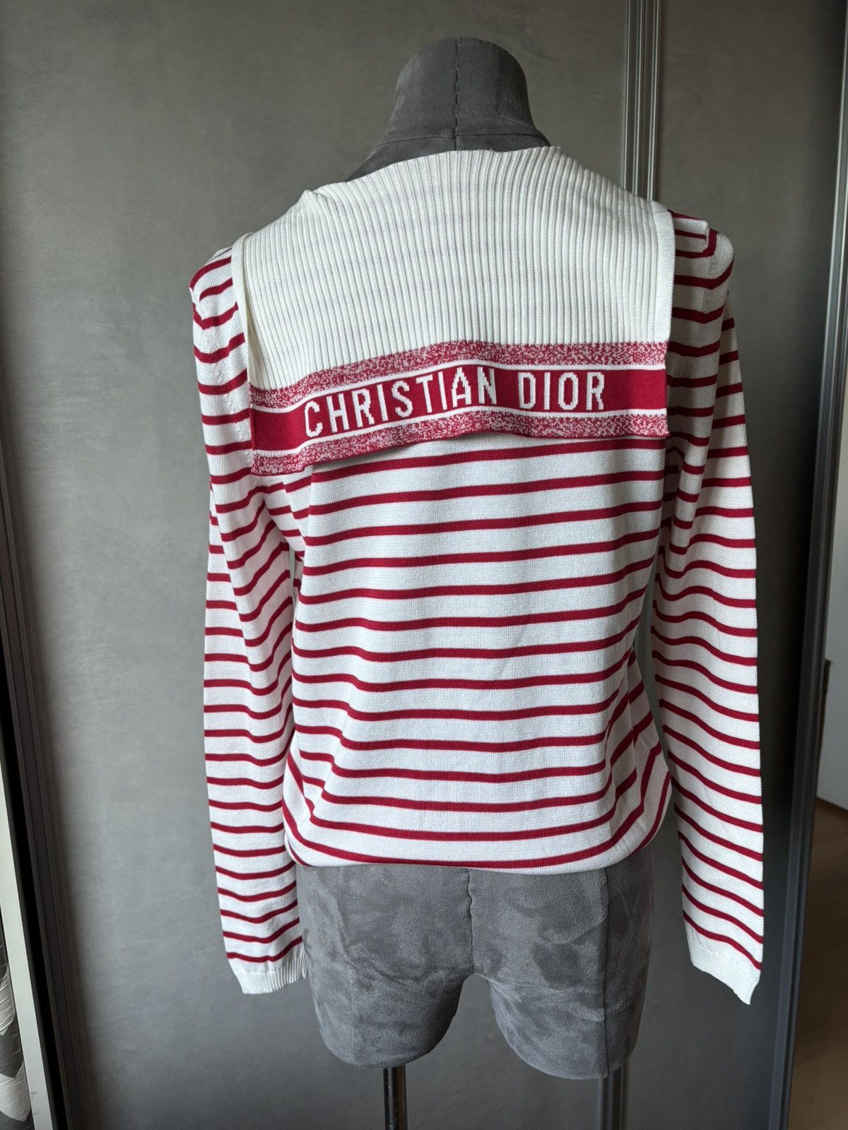 Dior Christian Dior Striped Silk & Cotton Hooded Sweater Size 38 Size S / US 4 / IT 40 - 2 Thumbnail