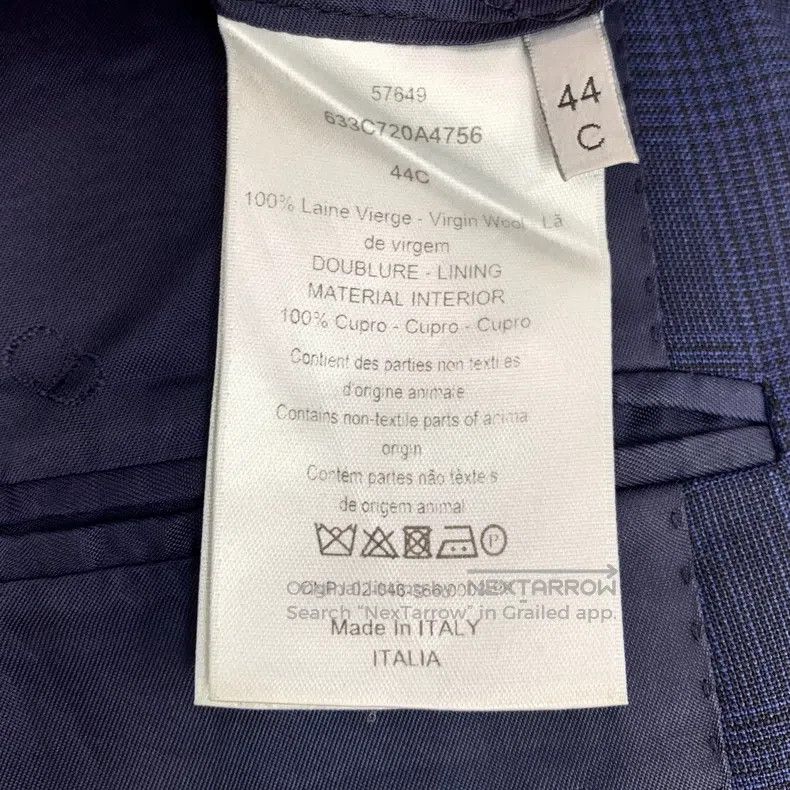 Dior Dior Dark blue wool lapel single-breasted long-sleeved sui Size 44R - 6 Thumbnail