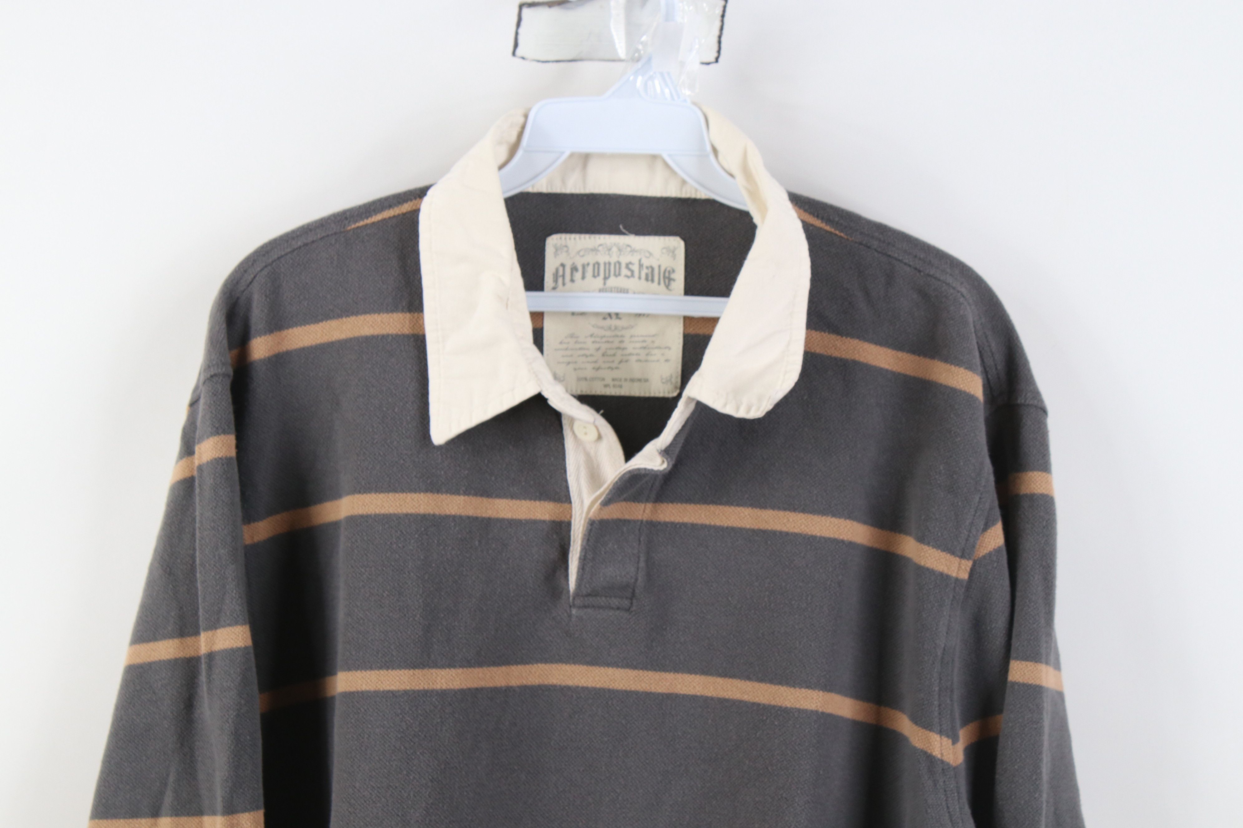 Aeropostale Vintage Y2K Aeropostale Lion Knit Long Sleeve Rugby Polo Size US XL / EU 56 / 4 - 2 Thumbnail