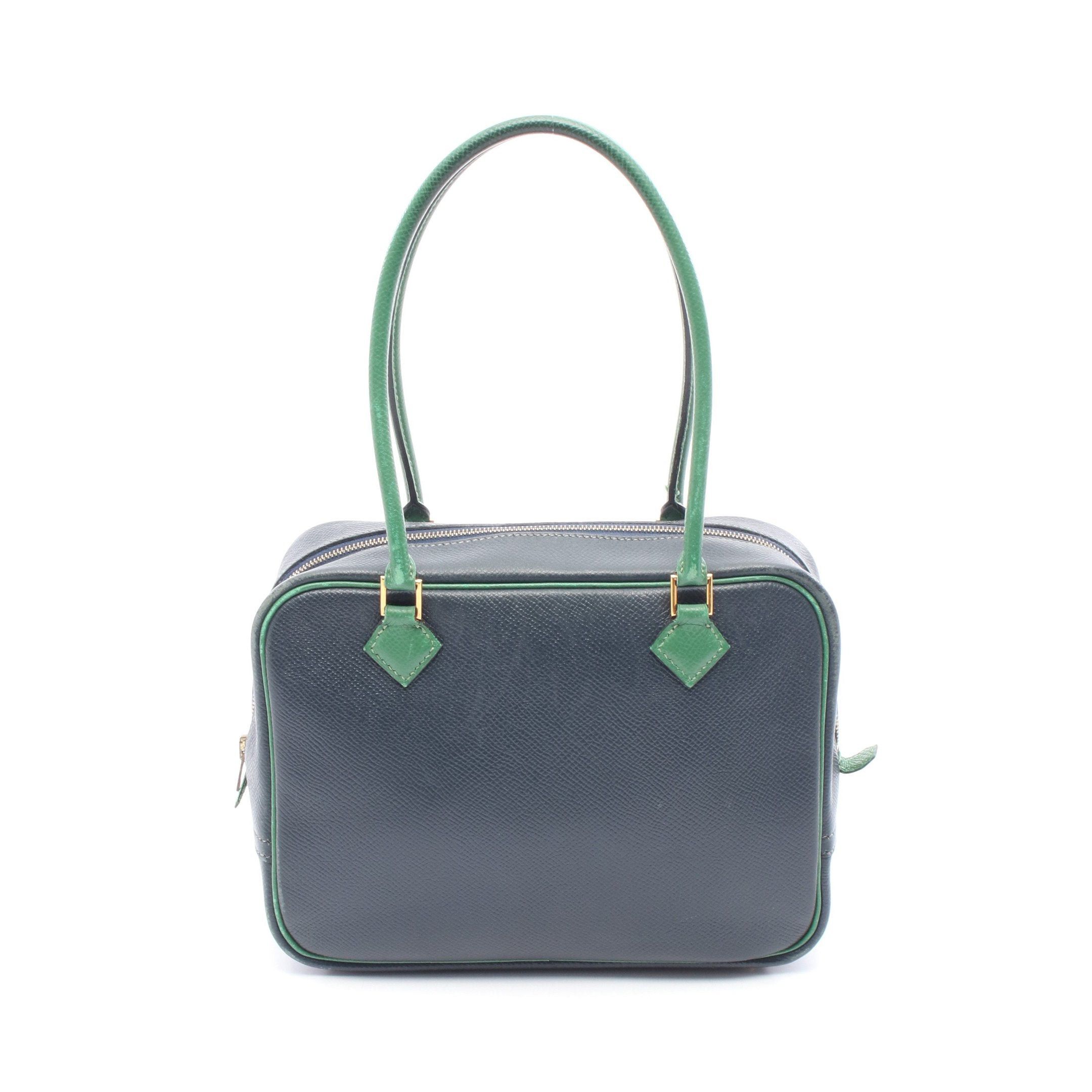 Hermes Hermes Mini Plume 20 Handbag Veau Epsom Navy Green Gold Hardware □G Stamp Size ONE SIZE - 1 Thumbnail