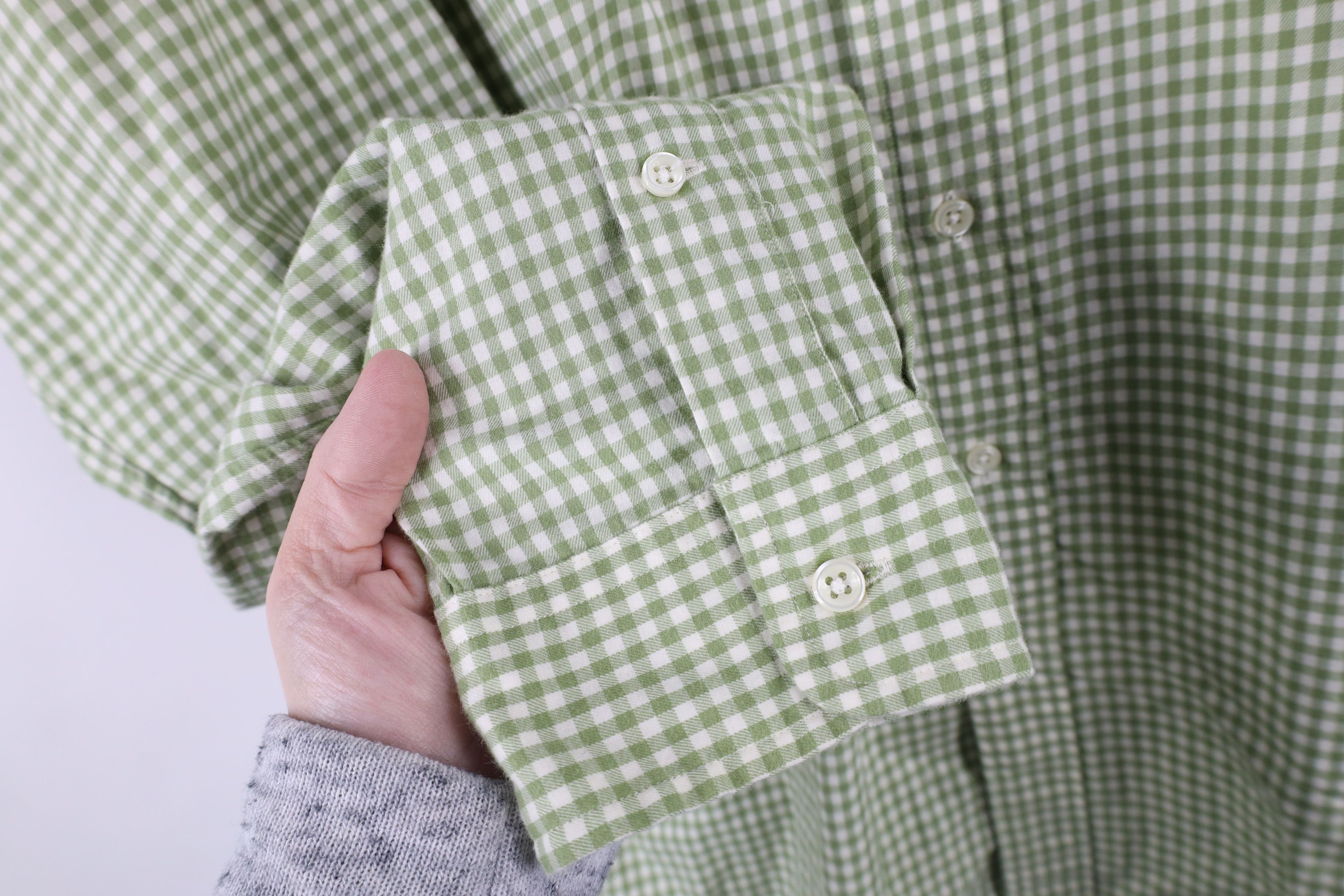 Ralph Lauren × Vintage Vintage 90s Ralph Lauren Flannel Button Down Shirt Green Size US XL / EU 56 / 4 - 5 Thumbnail