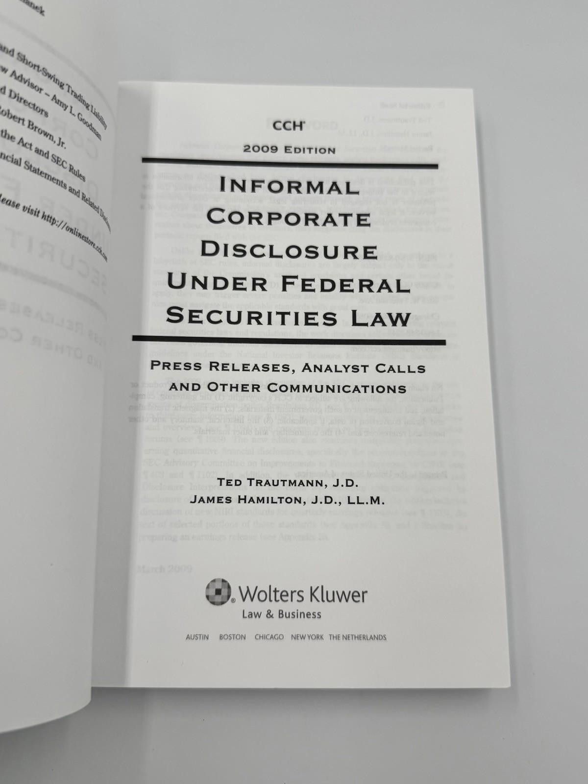 Other Informal Corporate Disclosure Under Federal Securities Law 2 Size ONE SIZE - 2 Thumbnail