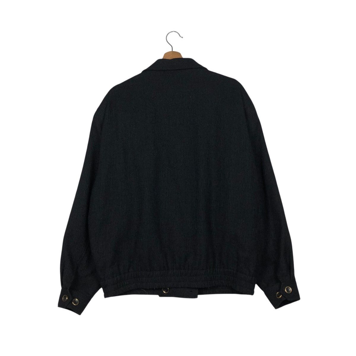 Japanese Brand 📌Vtg Wool Bomber Jacket Herringbone Unbranded Issey Miyake Size US M / EU 48-50 / 2 - 9 Thumbnail