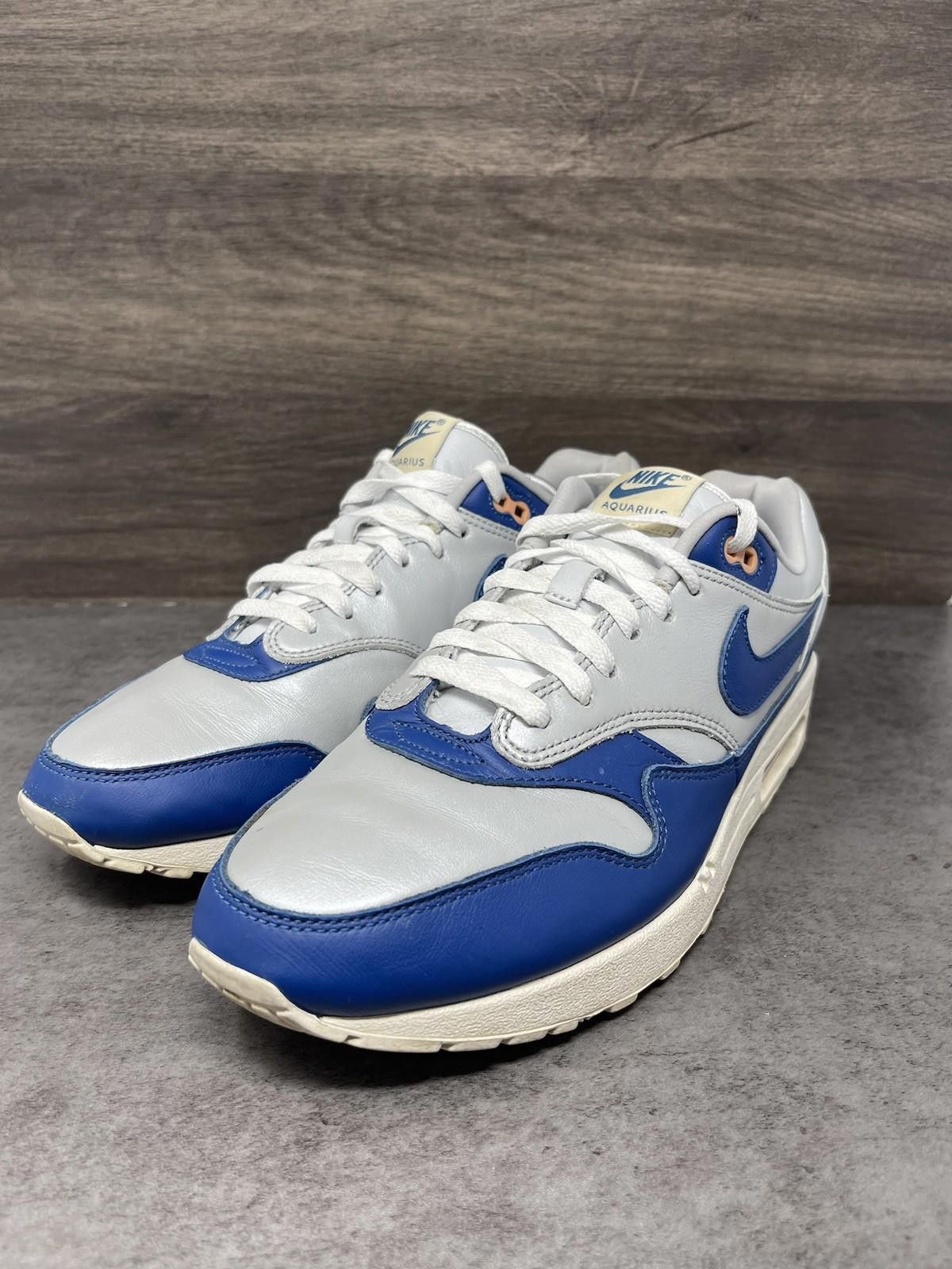 Nike Nike Air Max 1 Shoes Mens Size 11 (Womens 12.5) Blue Silver Size US 12.5 / EU 45-46 - 2 Thumbnail