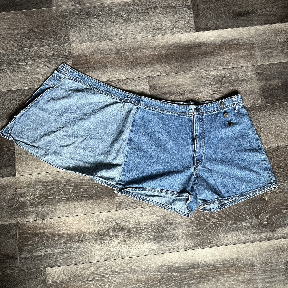 Levi's Vintage 1980s Levi’s Denim Jean Skort Slim Fit Tapered Leg Size 34" / US 12 / IT 48 - 5 Thumbnail
