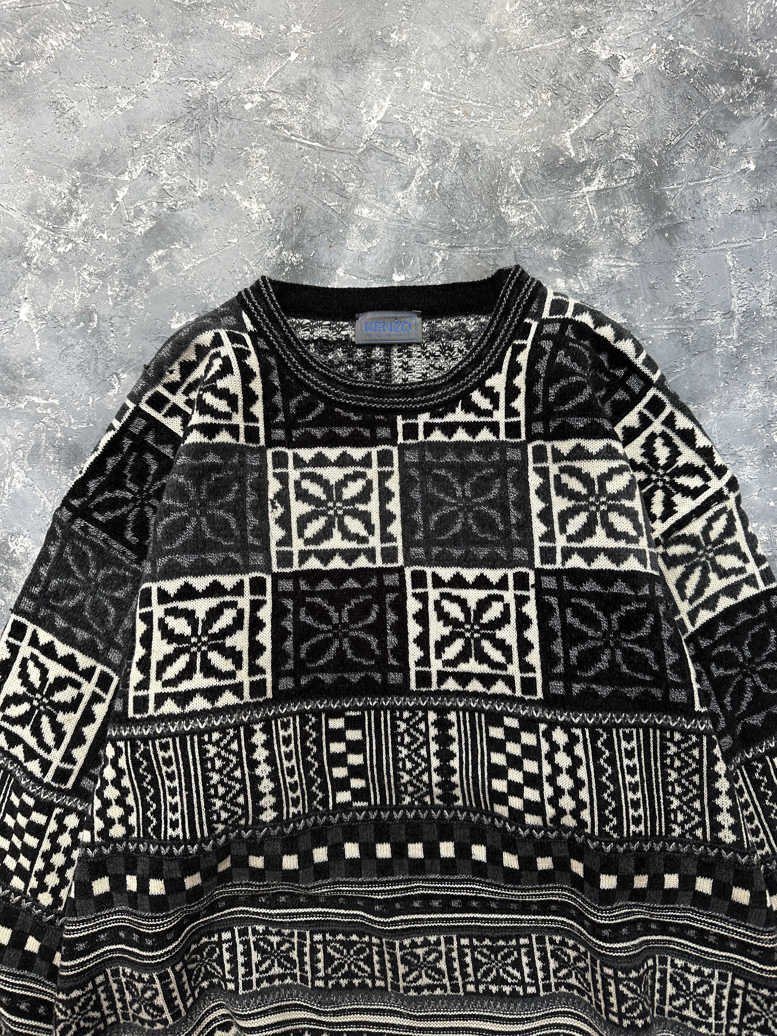 Kenzo vintage kenzo homme wool aztec navajo style sweater Size US XL / EU 56 / 4 - 3 Thumbnail
