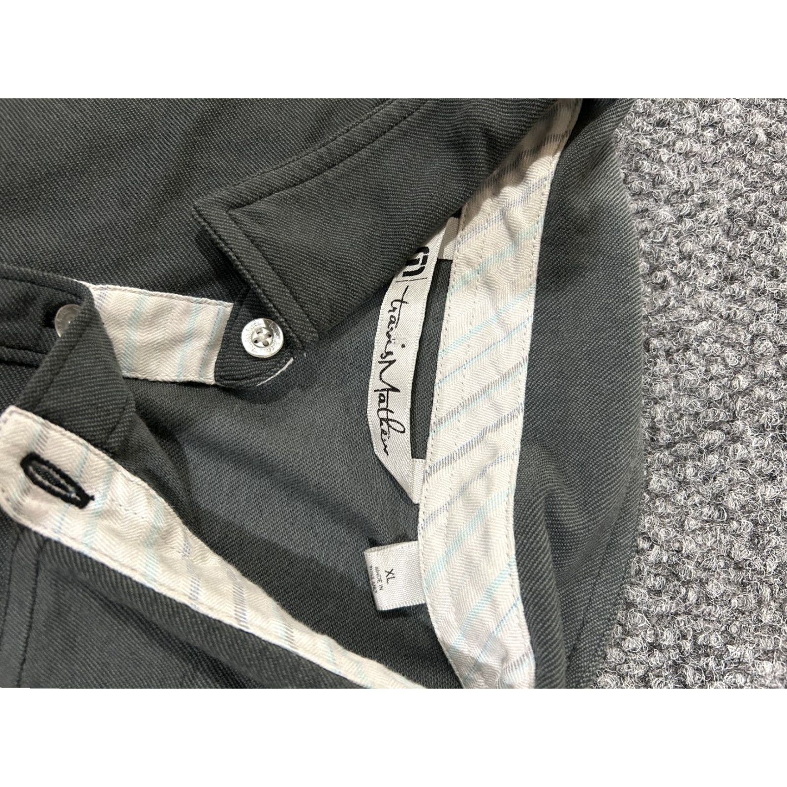 TravisMathew Travis Mathew Polo Shirt Mens XL Gray Short Sleeve Pocket Casual Golf Size US XL / EU 56 / 4 - 4 Thumbnail
