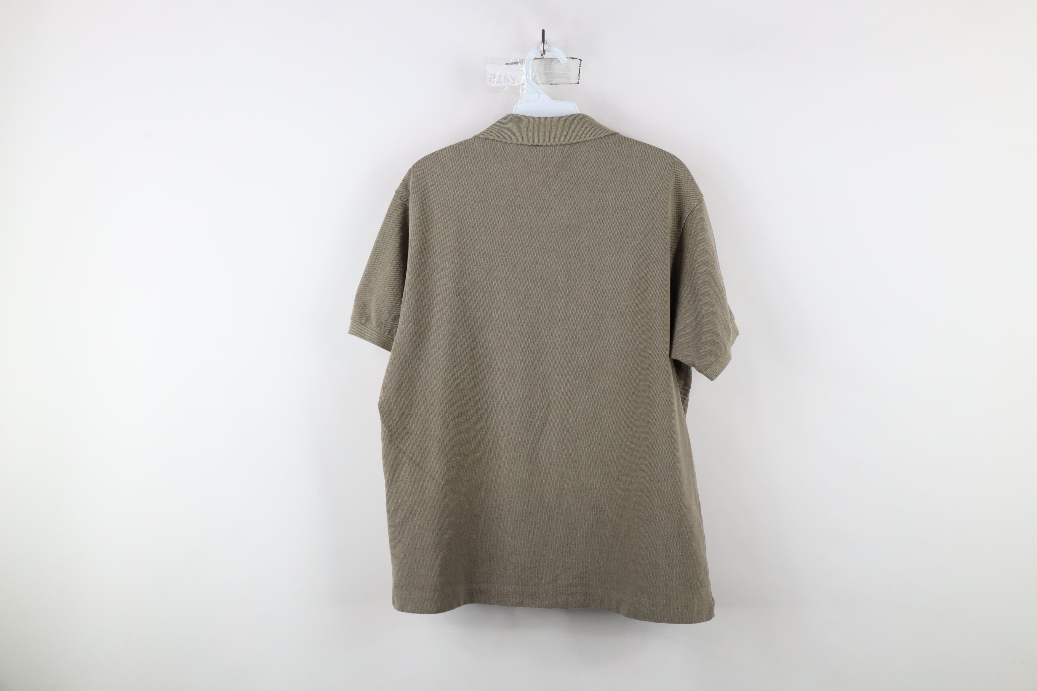 Lacoste × Vintage Vintage Lacoste Croc Logo Collared Polo Shirt Green Brown Size US L / EU 52-54 / 3 - 8 Thumbnail