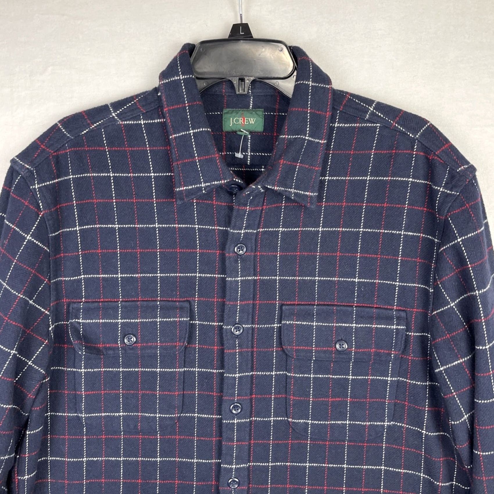 J.Crew J. Crew Shirt Mens Large Blue Heavyweight Chamois Workshirt Flannel Button Up Size US L / EU 52-54 / 3 - 3 Thumbnail