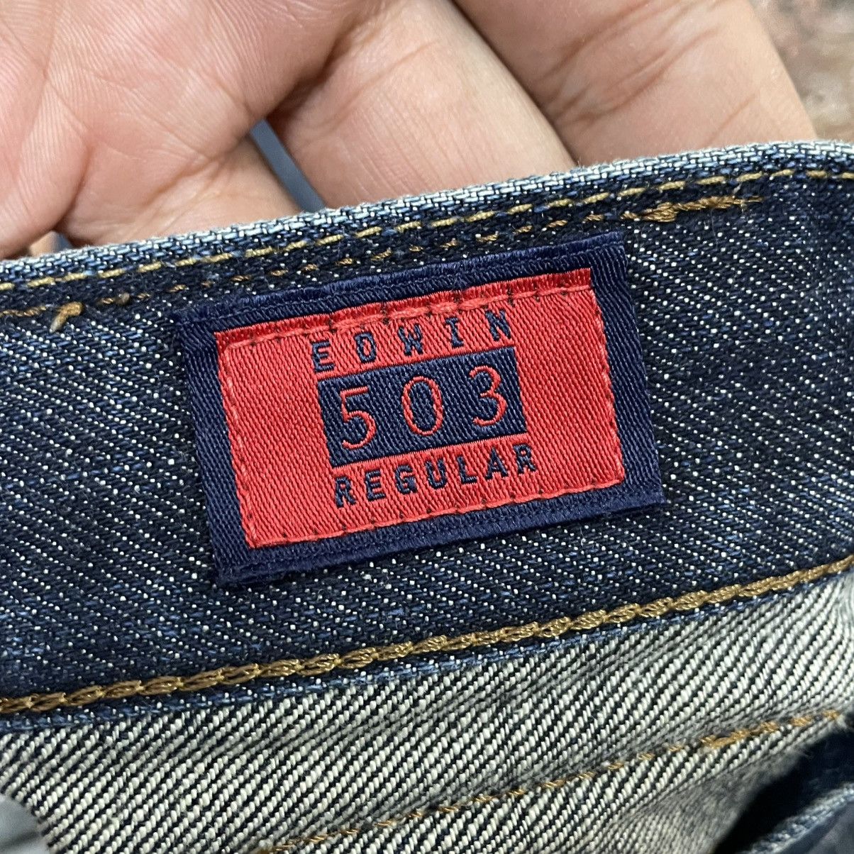 Edwin 🔥Vintage Edwin 503 Stoned Washed Ripped Distress Denim Jeans Size US 31 - 13 Thumbnail