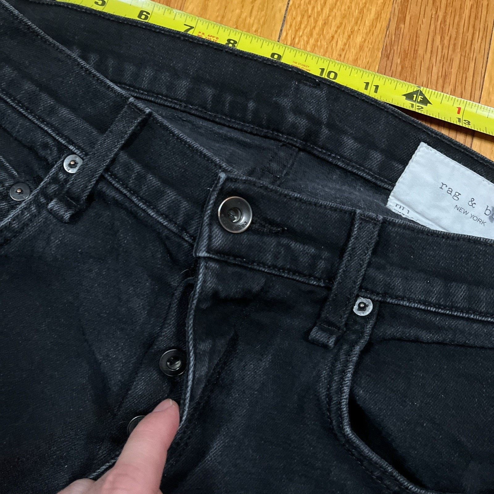 Rag & Bone Rag & Bone Extra Slim Jeans Black Fit 1 Stretch USA Made Size US 30 / EU 46 - 9 Thumbnail