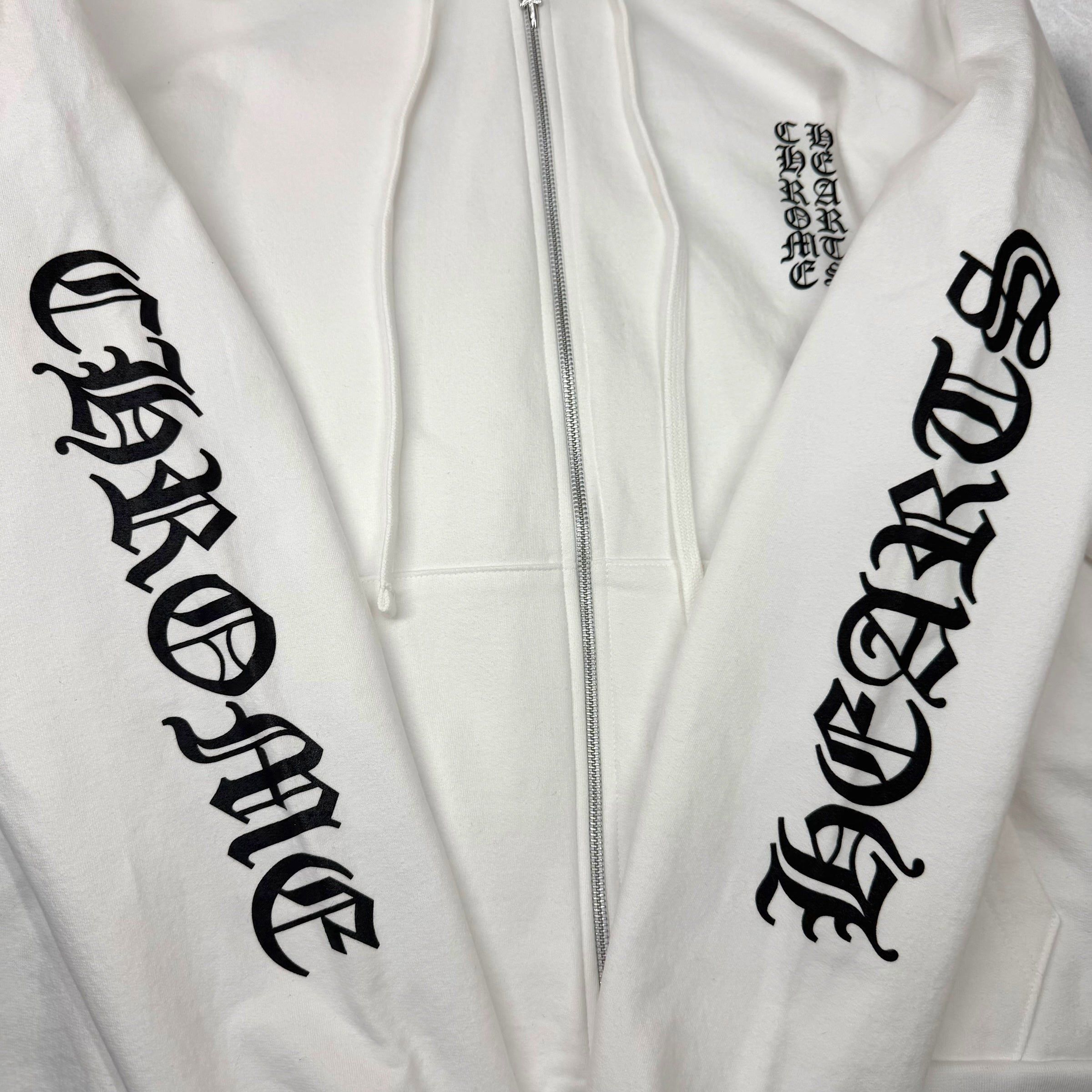Chrome Hearts Chrome Hearts Vertical Zip Up White Hoodie XL Size US XL / EU 56 / 4 - 4 Thumbnail