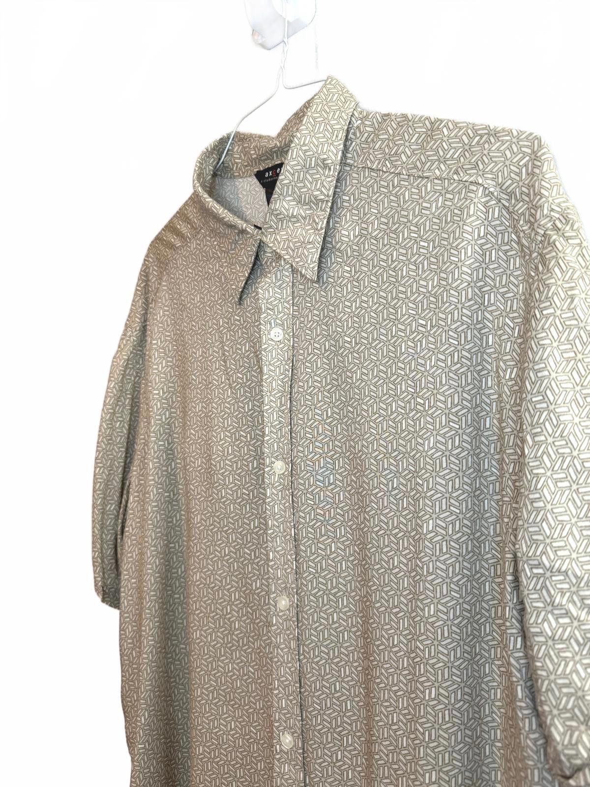 Other Loose fit Tan Neutral Button-Up Short Sleeve Shirt Size US XL / EU 56 / 4 - 5 Thumbnail
