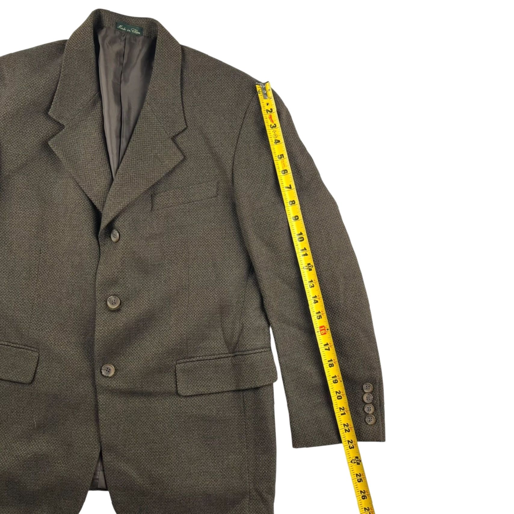 Vintage VTG Hill & Archer Men’s Wool Knit 3/2 Roll Blazer Jacket Brown 40S Size 40R - 6 Thumbnail