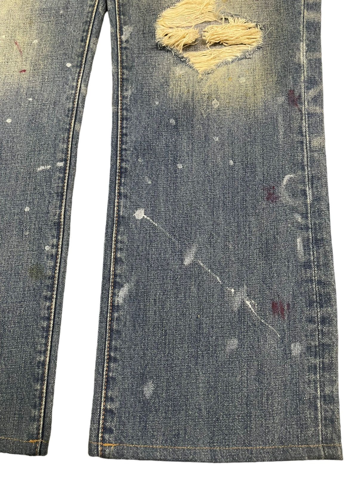 Abercrombie & Fitch Vintage Abercrombie & Fitch Paint Splash Distressed Jeans Size US 35 - 6 Thumbnail
