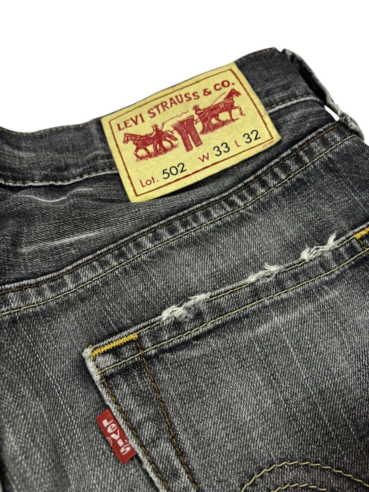 Levi's Vtg 90s Levis 502 Distressed Jeans Size US 34 / EU 50 - 6 Thumbnail
