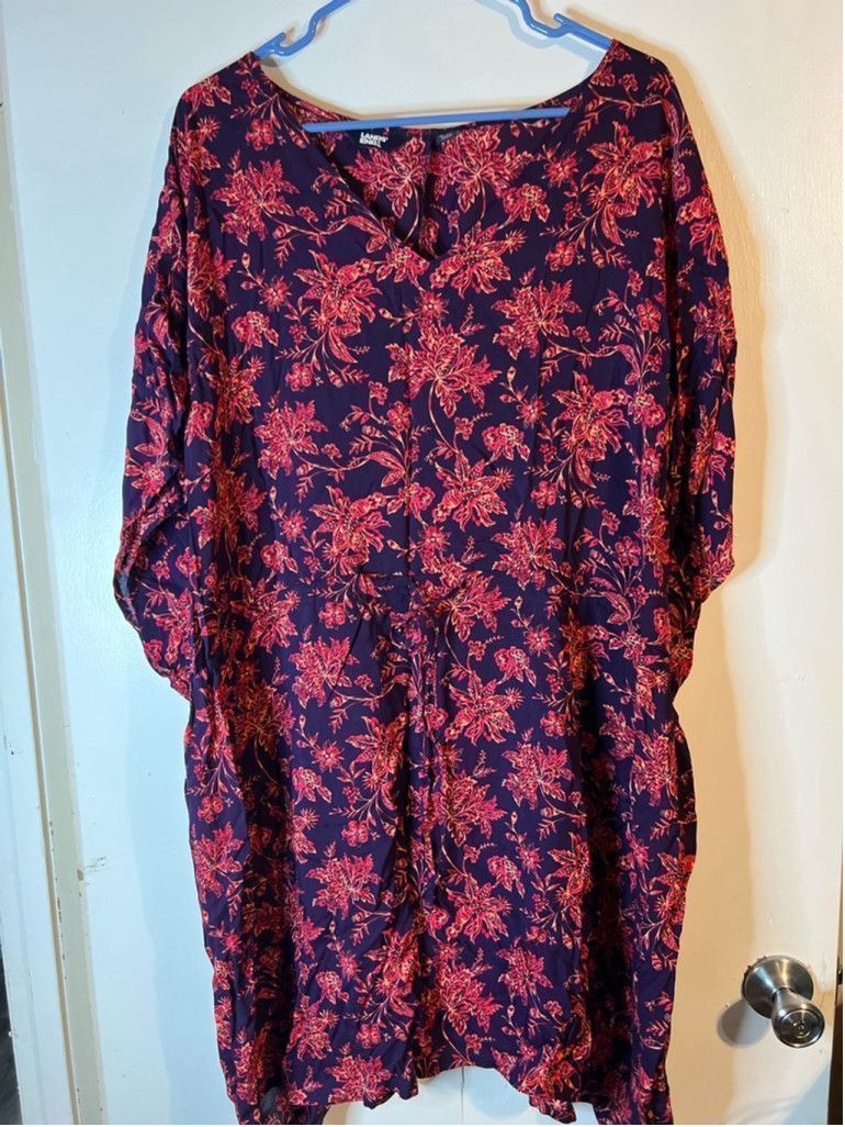 Lands' End Women's Lands' End Purple Floral Dress Size XL-XXL Size XL / US 12-14 / IT 48-50 - 1 Thumbnail