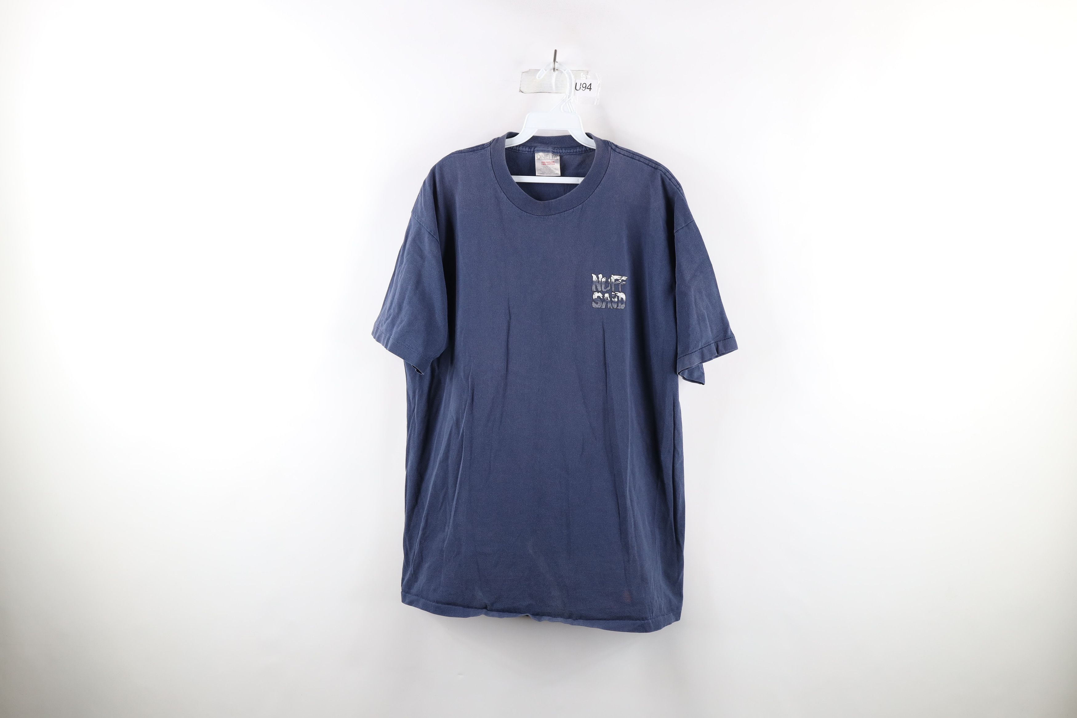 Vintage Vintage 90s Jesus The Name Above Every Name T-Shirt Blue Size US XL / EU 56 / 4 - 1 Thumbnail