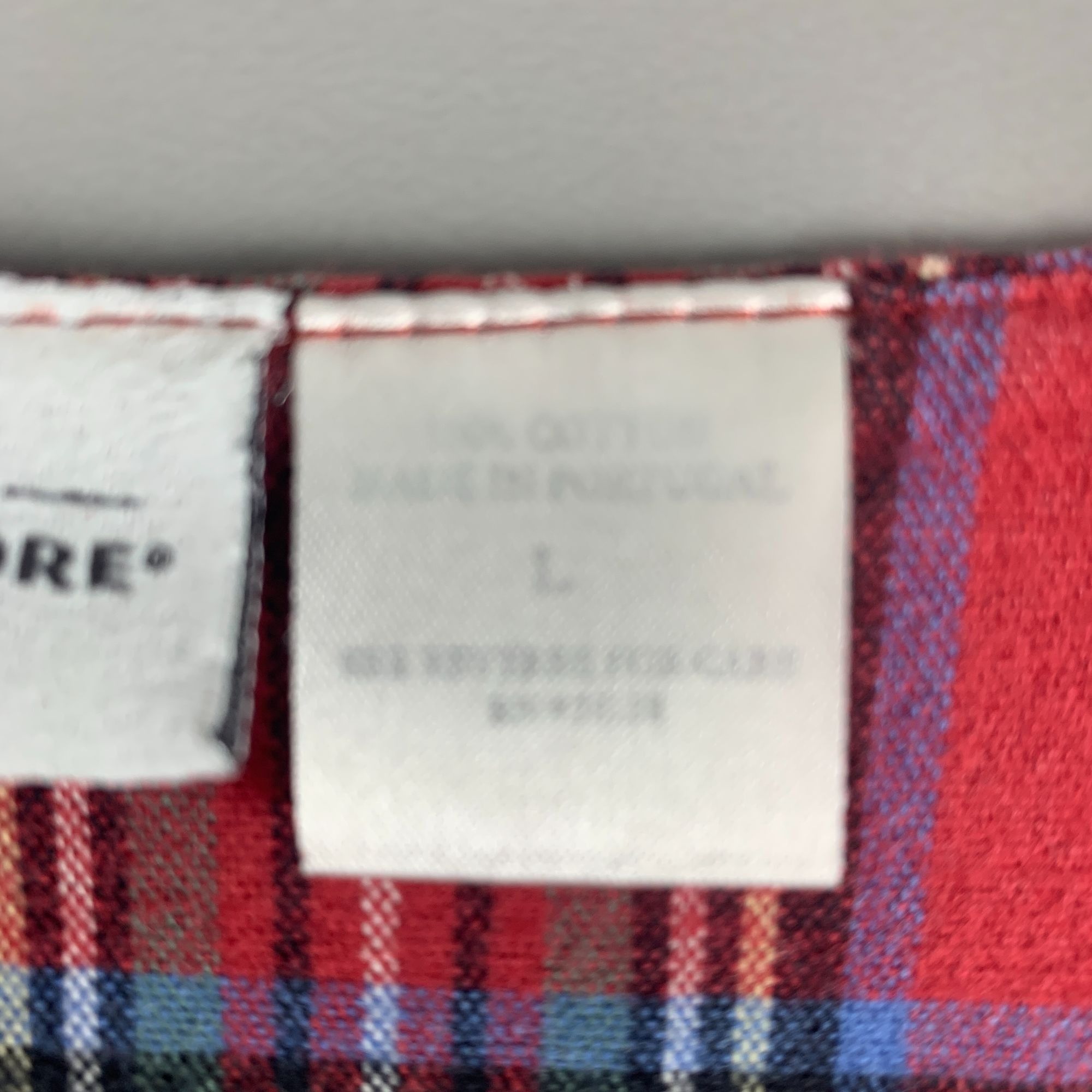 Vintage Mens Red Plaid Portuguese Flannel Nightshirt Size Large Verm Size US L / EU 52-54 / 3 - 4 Thumbnail