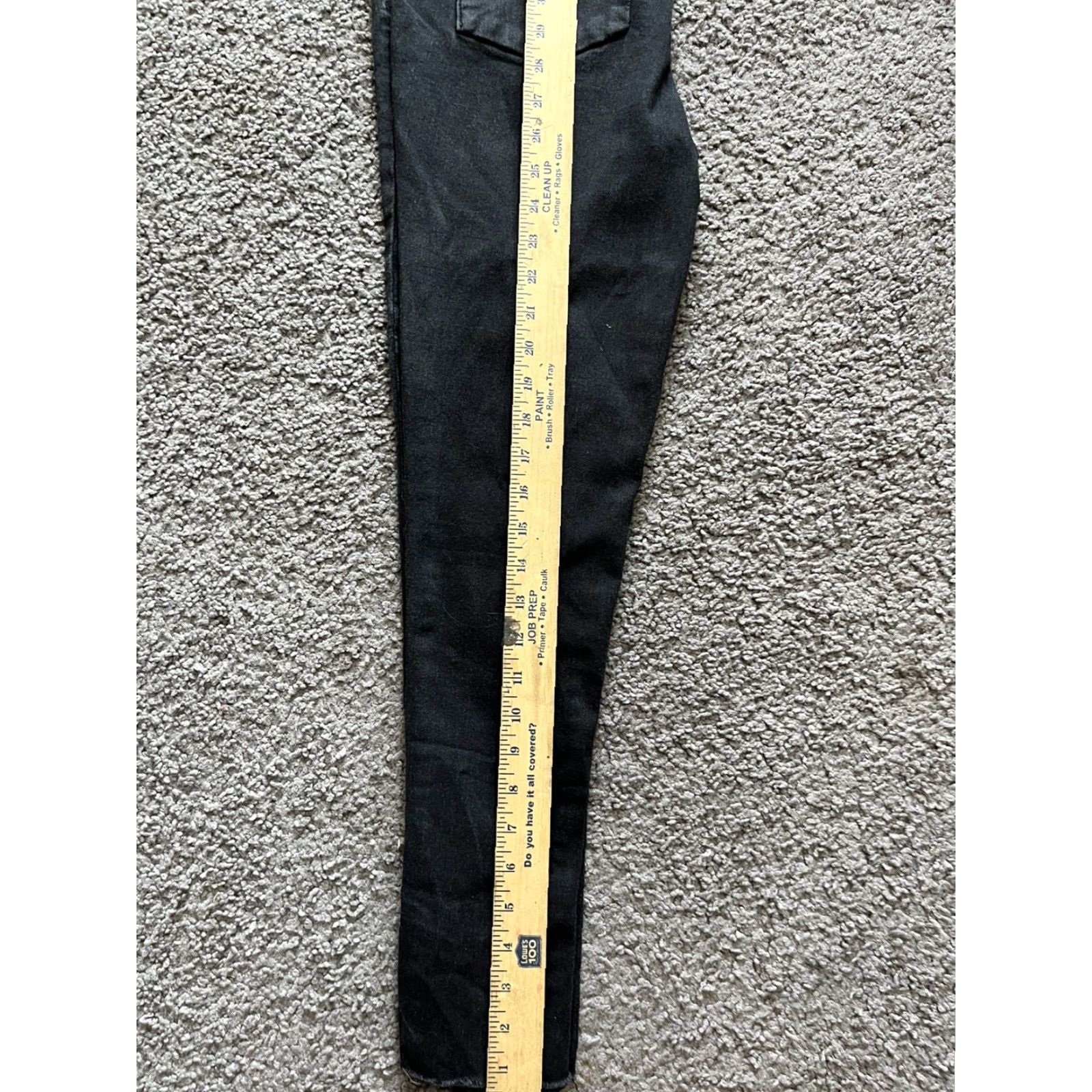 Free People VINTAGE Free People Black Jeans Stretch Raw Hem Skinny Jeans 61855-16515125 Waist 31 Jeans Rock 90s American Womens Size 31 Skinny Mens? Size 24" / US 00 / IT 34 - 6 Thumbnail