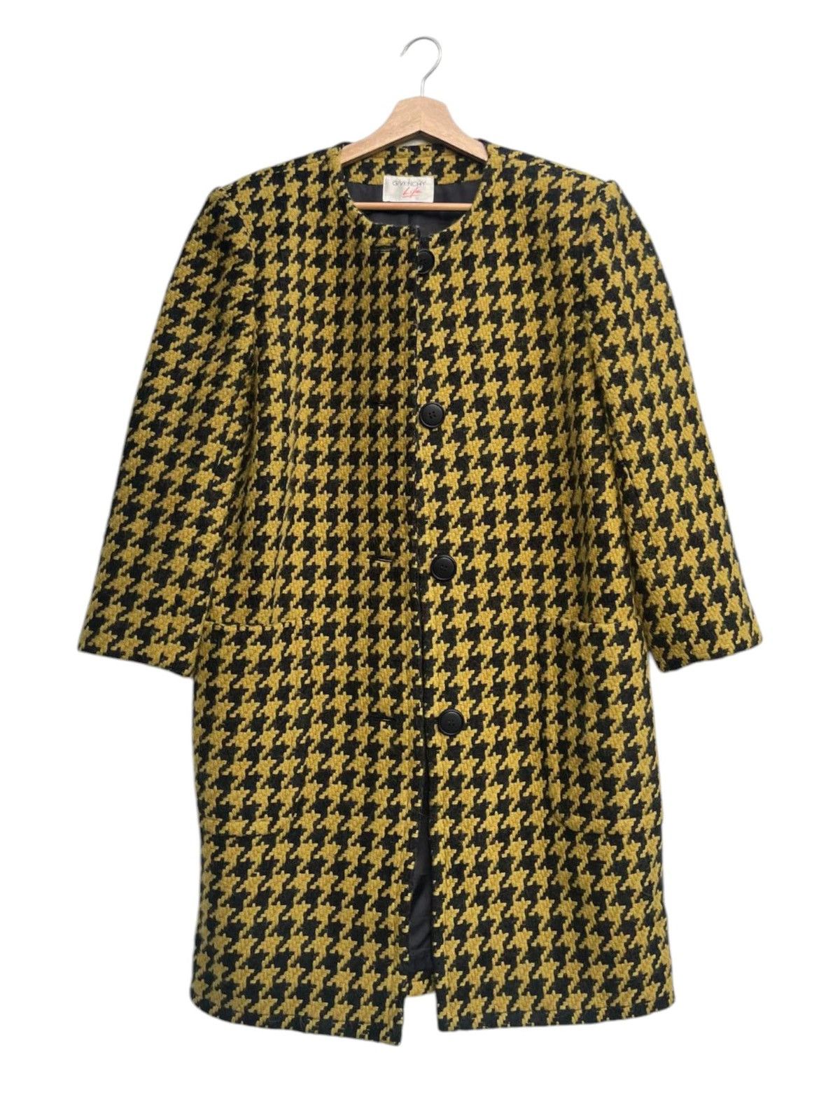 Givenchy Vintage Givenchy Life Tweed Check Wool Blend Coat Size M / US 6-8 / IT 42-44 - 2 Thumbnail