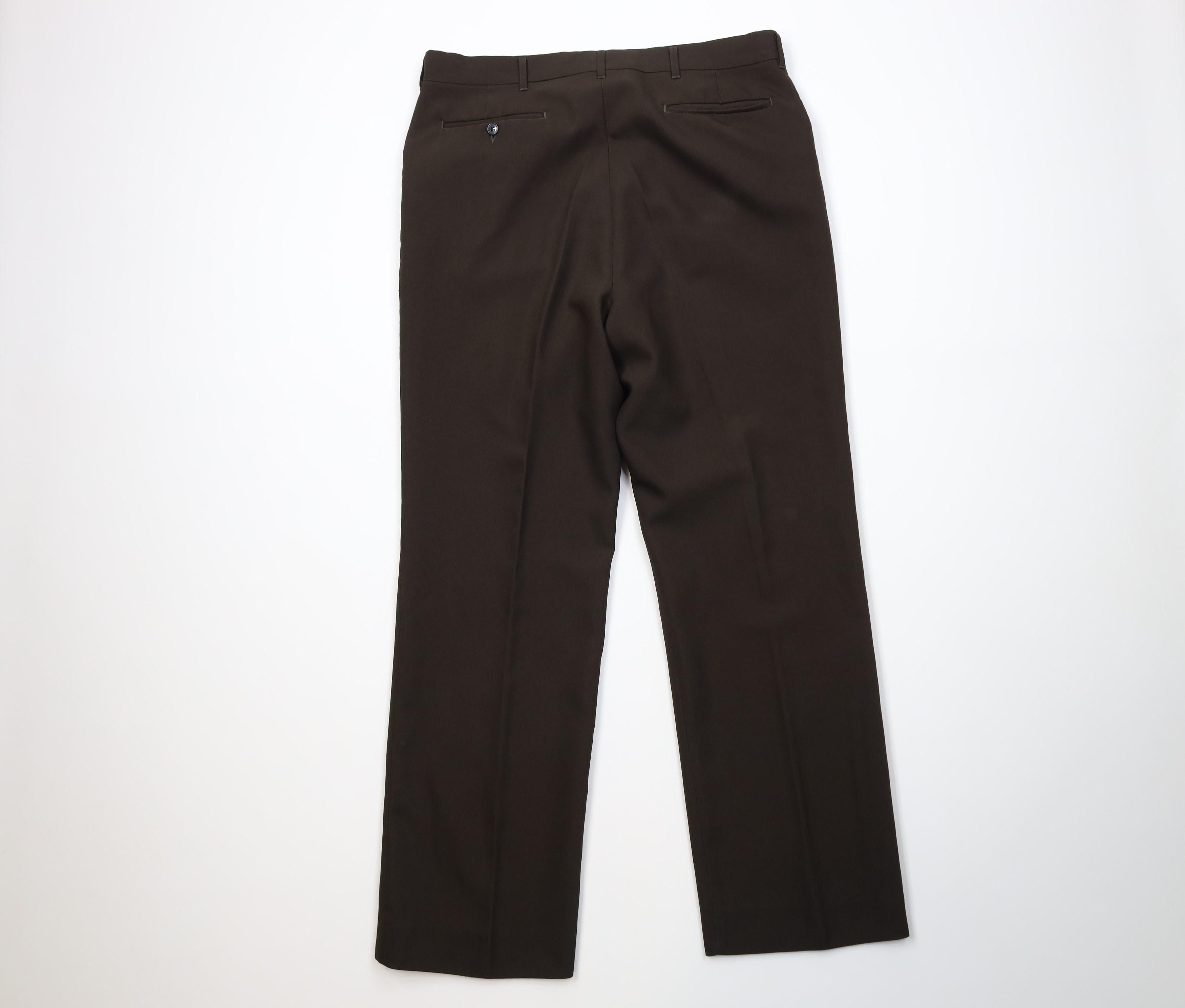 Vintage Vintage 70s Streetwear Flared Wide Leg Chino Pants Brown USA Size US 36 / EU 52 - 8 Thumbnail