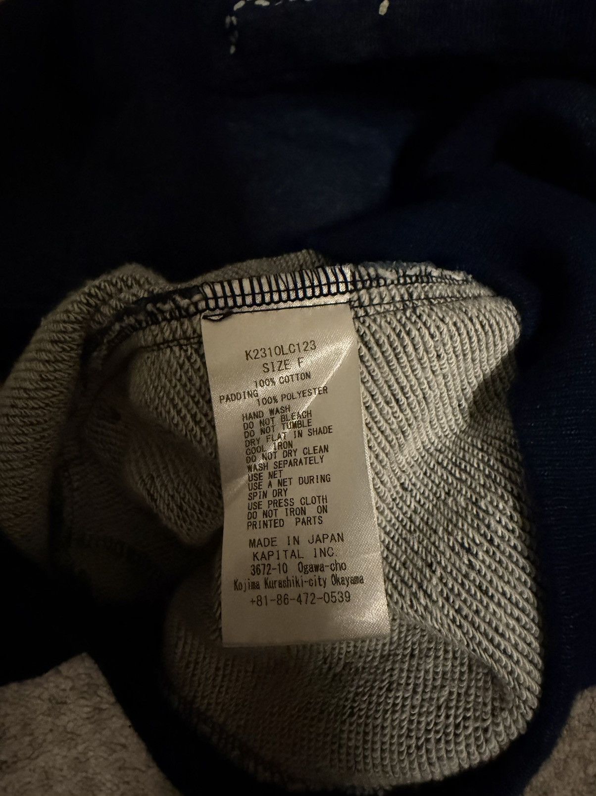 Kapital Kountry Kapital KNIT BORA KESA PARKA - INDIGO Size US L / EU 52-54 / 3 - 6 Thumbnail