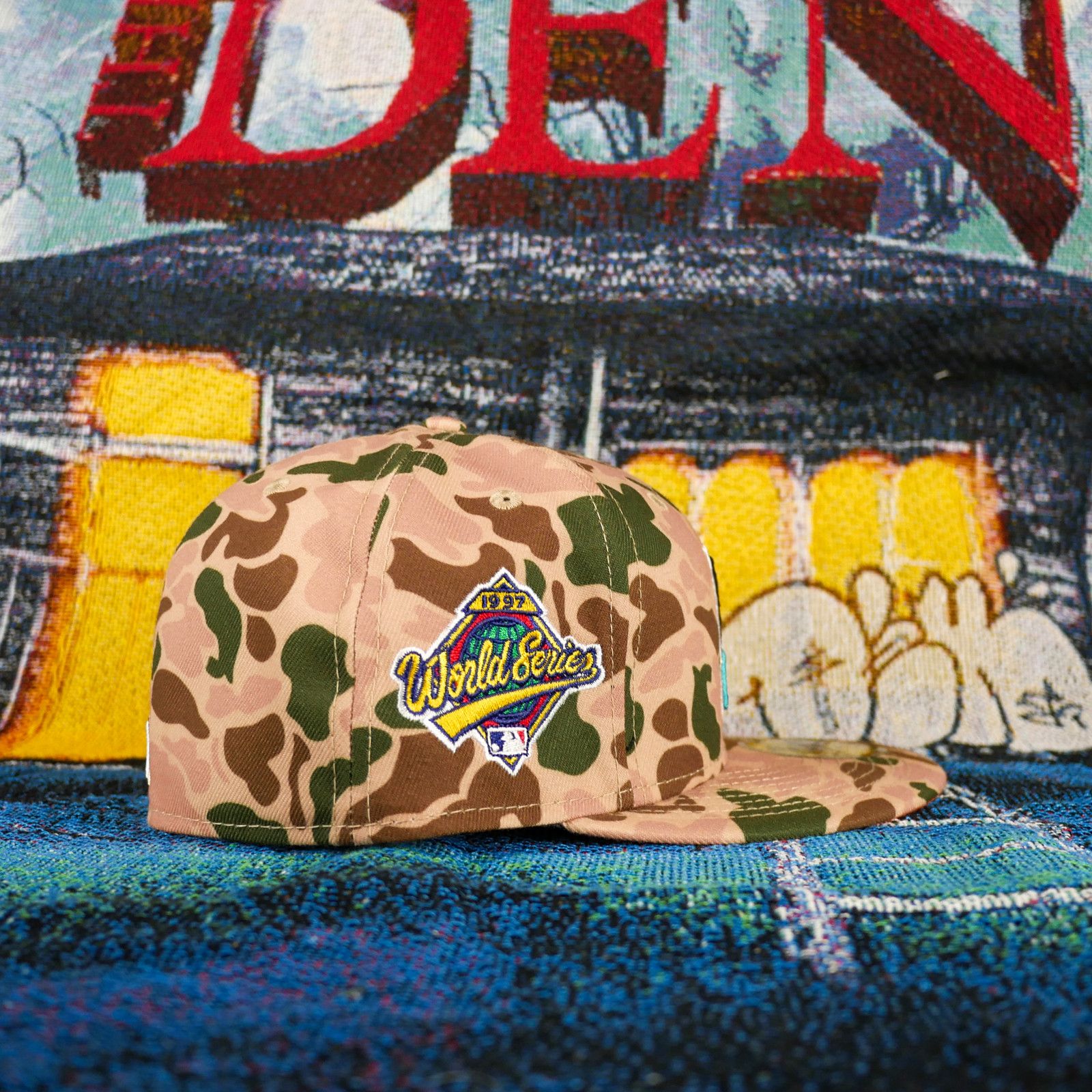 MLB New Era Florida Marlins Duck Camo Fitted Size 7 3/4 Orange Size ONE SIZE - 2 Thumbnail