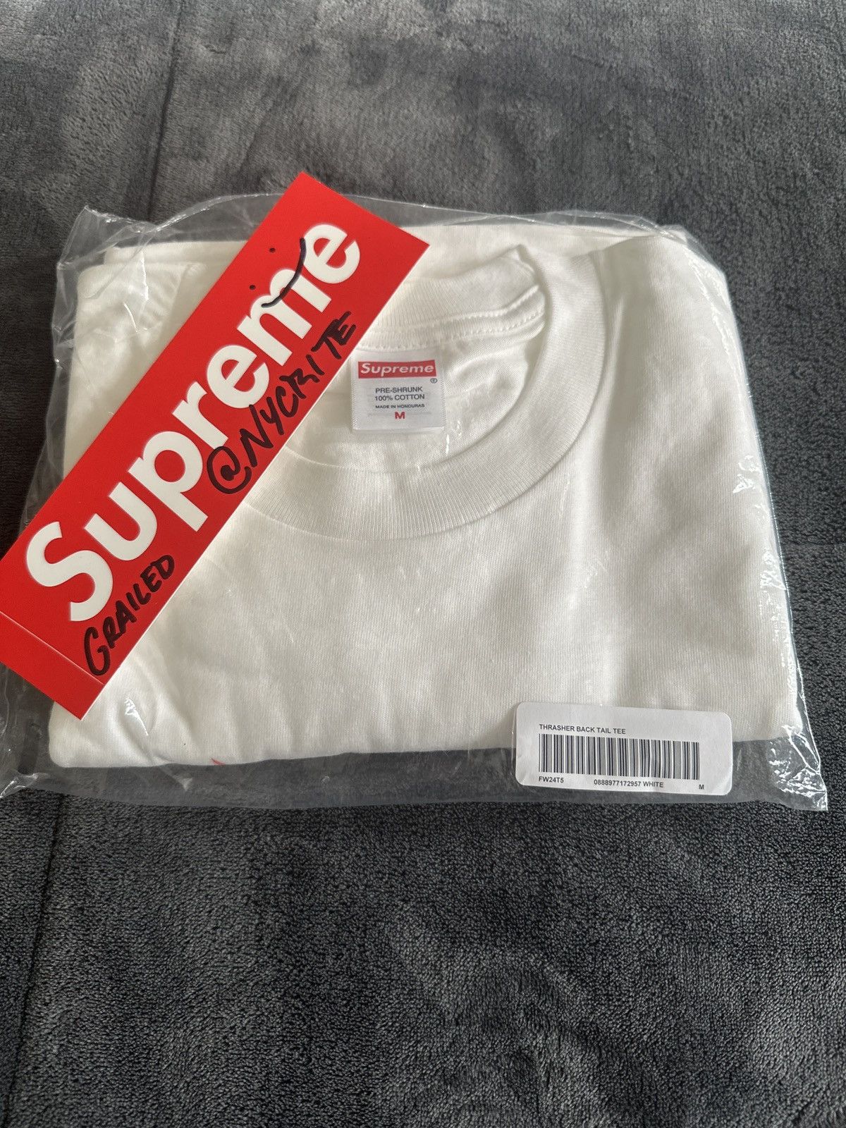 Supreme × Thrasher Thrasher Back Tail Tee (FW24) Size US M / EU 48-50 / 2 - 3 Thumbnail