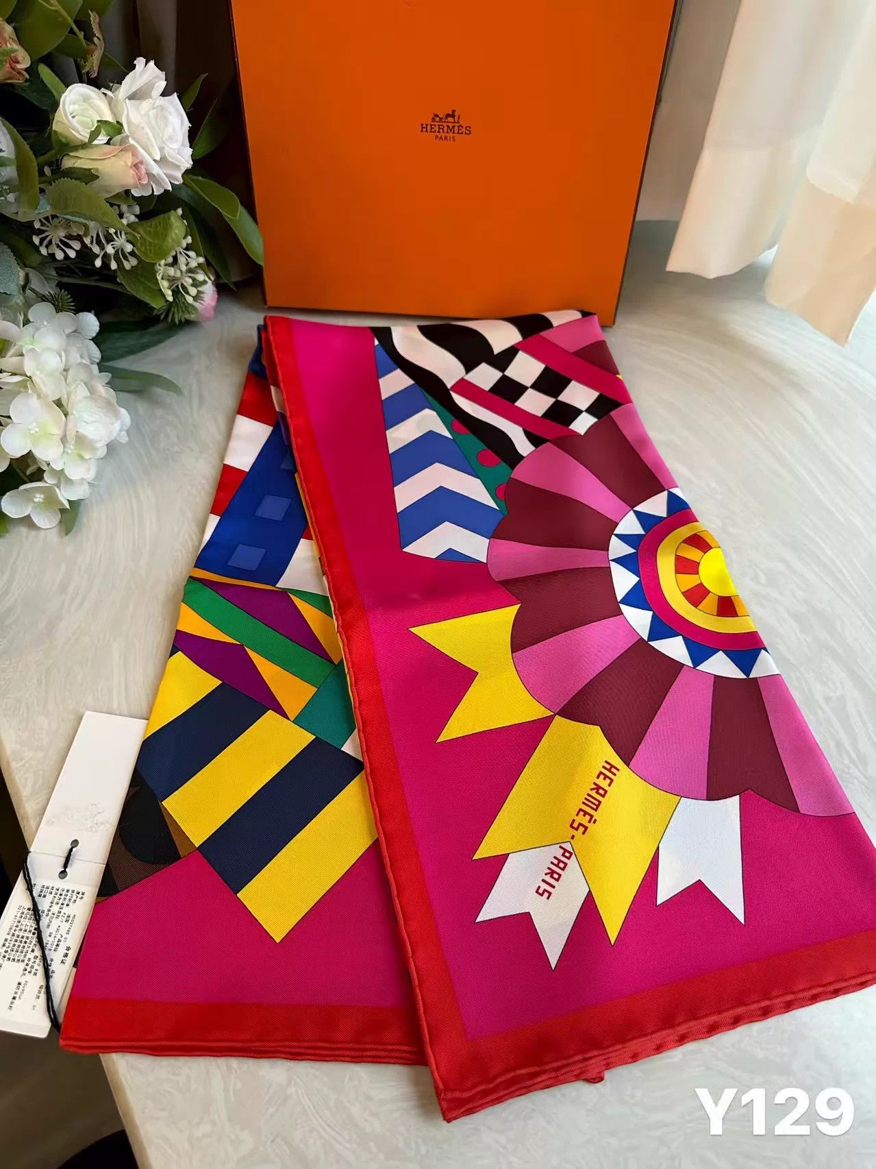 Hermes Hermès Celebration Horse Silk Scarf New 90x90cm Size ONE SIZE - 2 Thumbnail