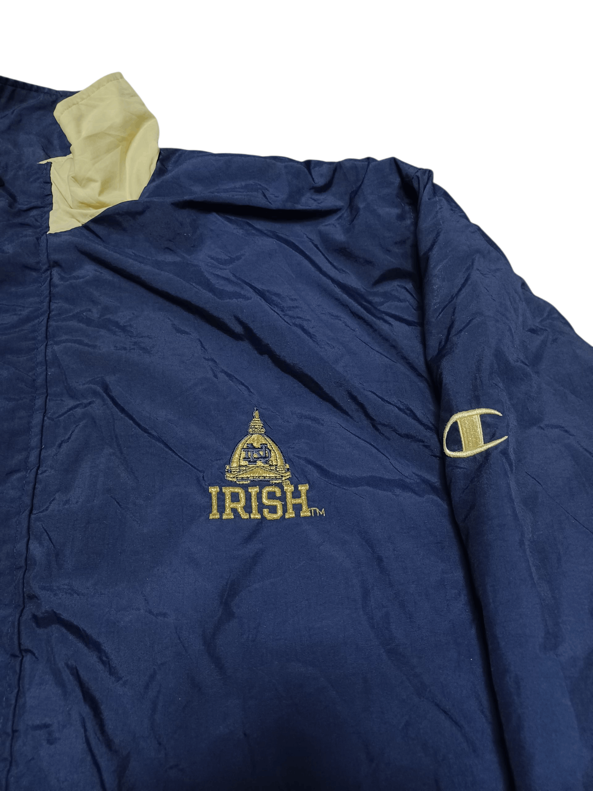 Champion NOTRE DAME IRISH CHAMPION VINTAGE 90S NYLON JACKET Size US L / EU 52-54 / 3 - 3 Thumbnail