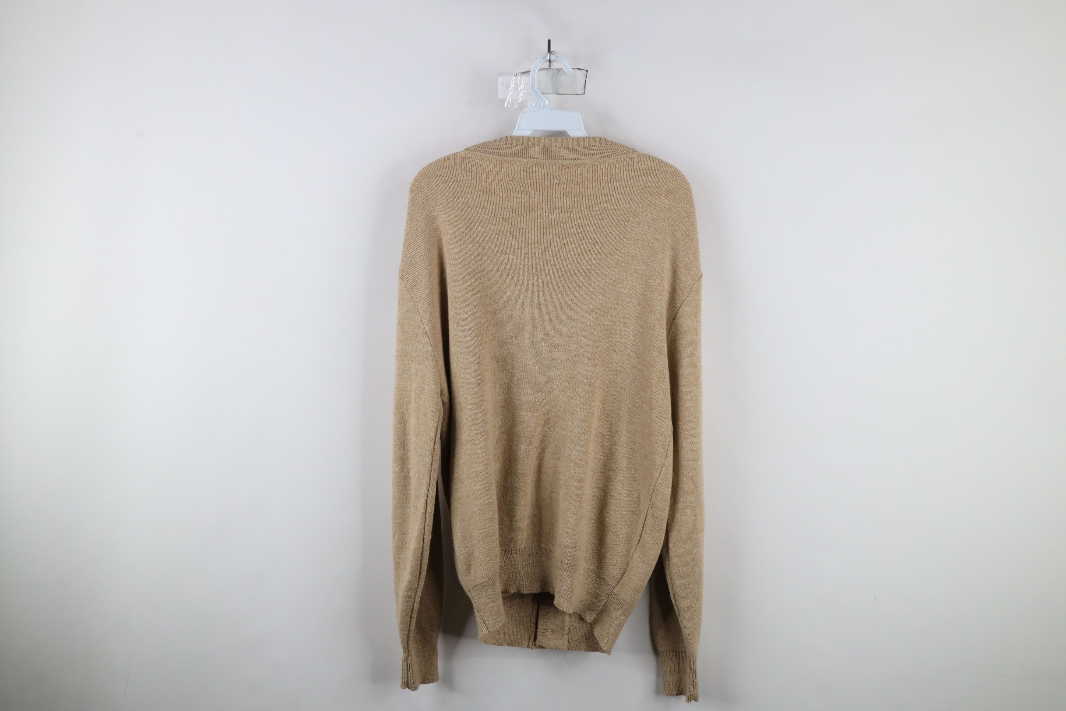 Vintage Vintage 90s Streetwear Cardigan Sweater Beige USA Acrylic Size US L / EU 52-54 / 3 - 9 Thumbnail