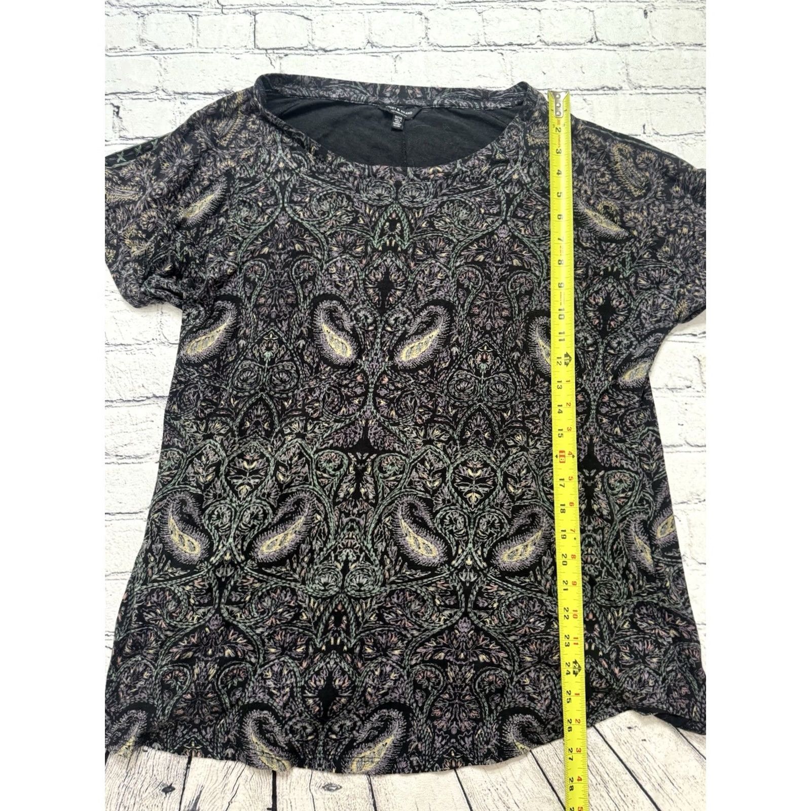 Lucky Brand Lucky Brand Blouse Womens 1X Purple Boho Floral V-Neck Long Sleeve Button Casual Shirt Size XL / US 12-14 / IT 48-50 - 5 Thumbnail