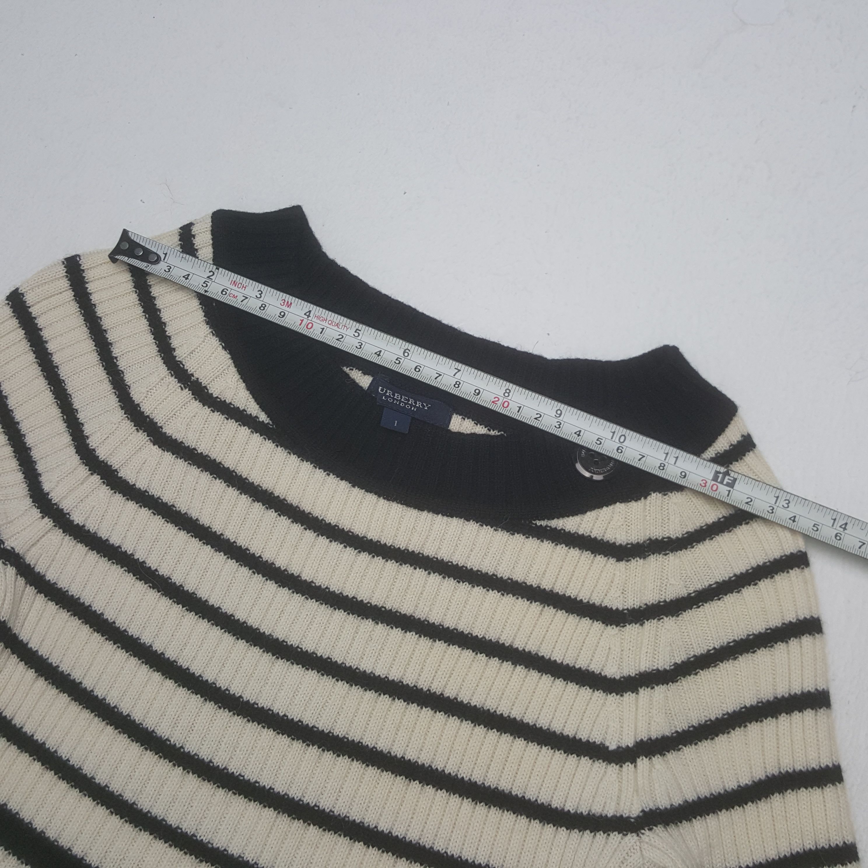 Burberry × Vintage Vintage Burberry London Striped Blouse Tshirt Size XXS / US 00 / IT 34 - 3 Thumbnail