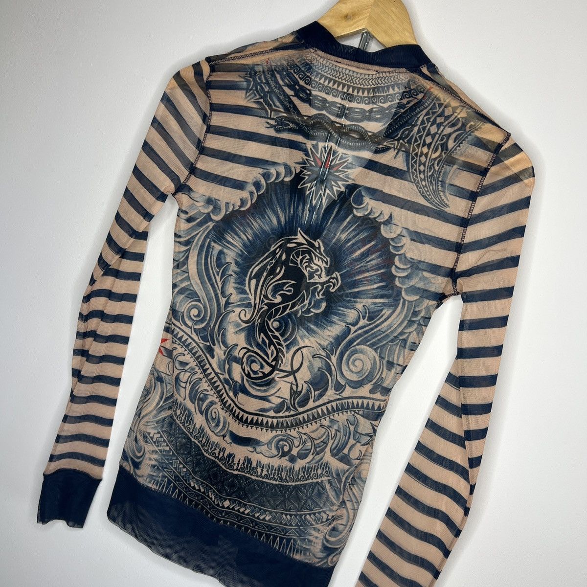 Jean Paul Gaultier Jean Paul Gaultier JPG Mesh Top Cardigan Tattoo Multicolor Size S / US 4 / IT 40 - 7 Thumbnail